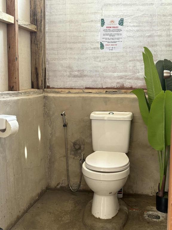 Sanitaires simples d'un camp à Balabac