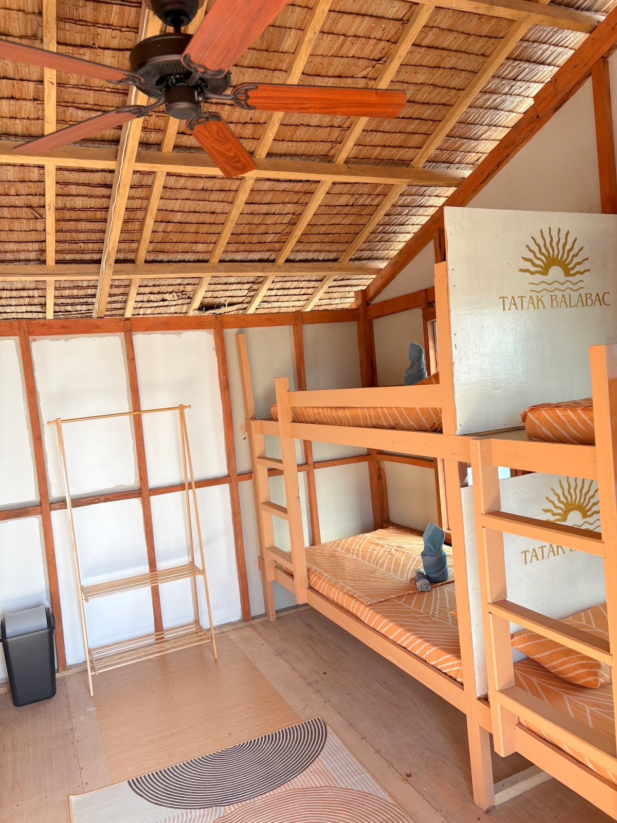 Intérieur simple d'un hébergement à Balabac
